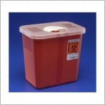 1 Quart Sharps Container for disposal of syringes and needle tips